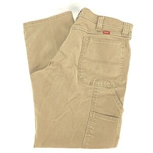 Wrangler‎ 1094LXWCK Carpenter Pants Men's 36x29 (35x30) Tan Work Utility Denim